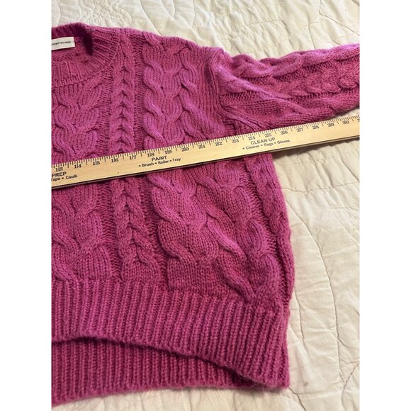 Oversized Chunky Cable Knit Sweater Cotton Blend Goodnight Macaroon O/S Comfy - Picture 6 of 13